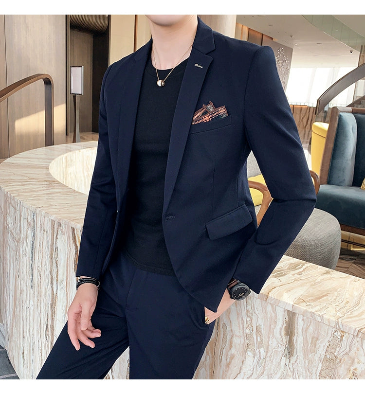 "Callan" Men's Plaid Business Suit
