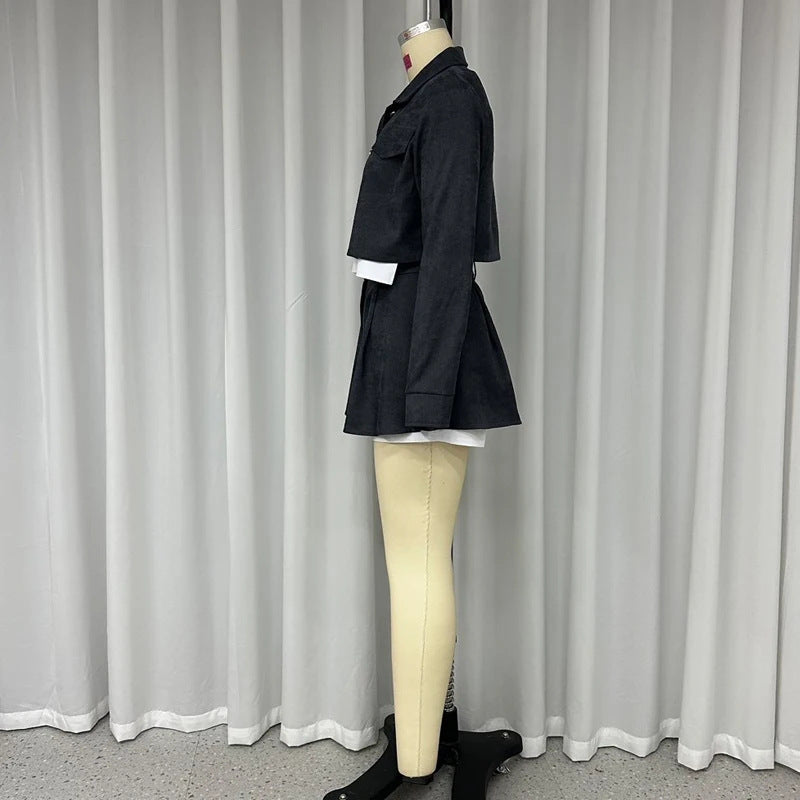 "Image" Women's Vintage Pleated Two Piece Outfit Set
