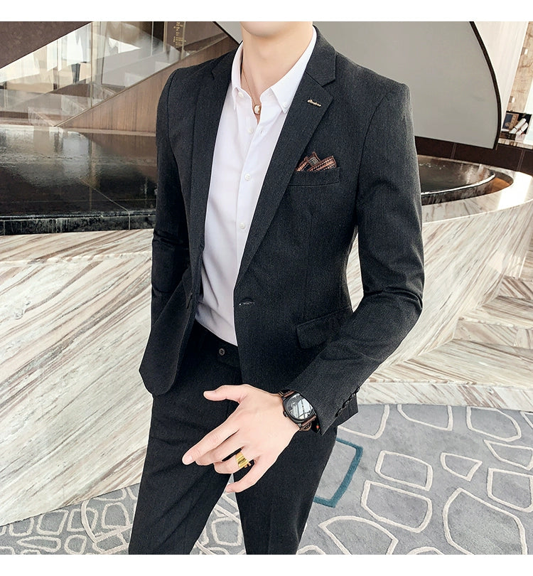 "Callan" Men's Plaid Business Suit