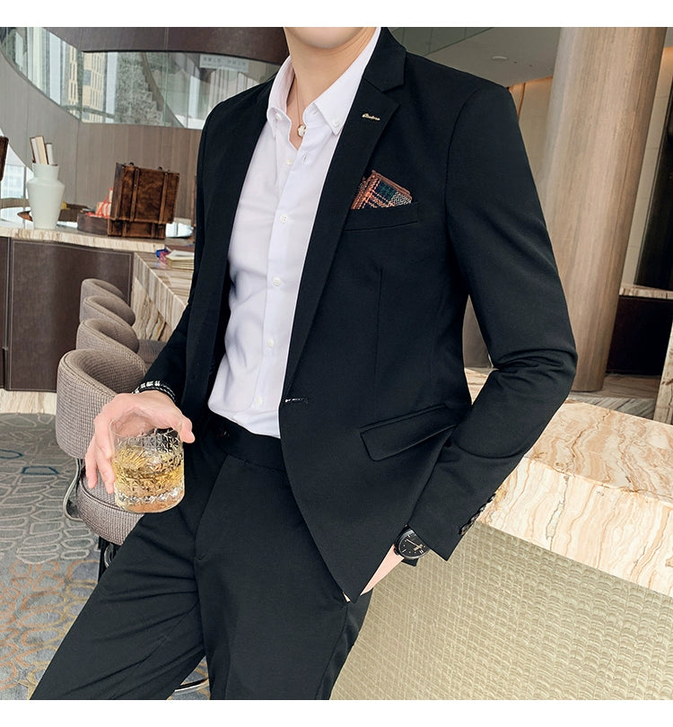 "Callan" Men's Plaid Business Suit
