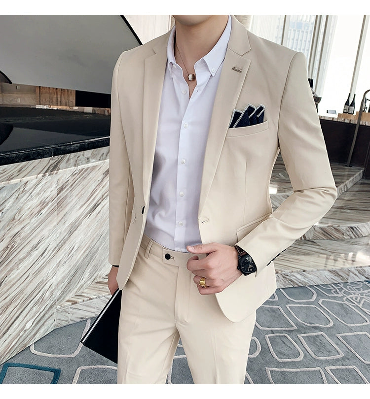 "Callan" Men's Plaid Business Suit