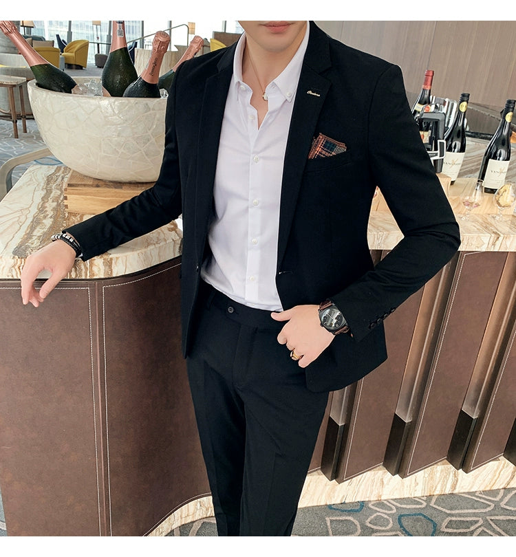 "Callan" Men's Plaid Business Suit