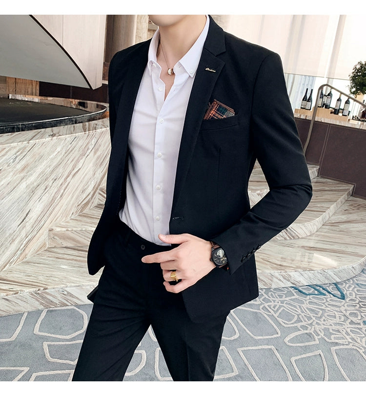 "Callan" Men's Plaid Business Suit