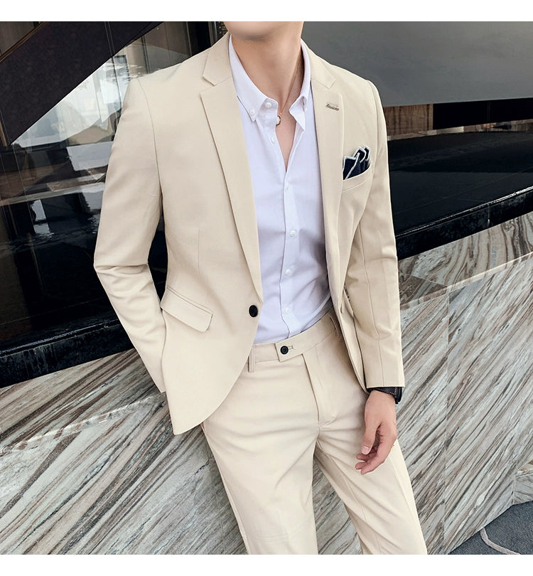 "Callan" Men's Plaid Business Suit