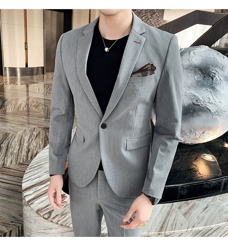 "Callan" Men's Plaid Business Suit