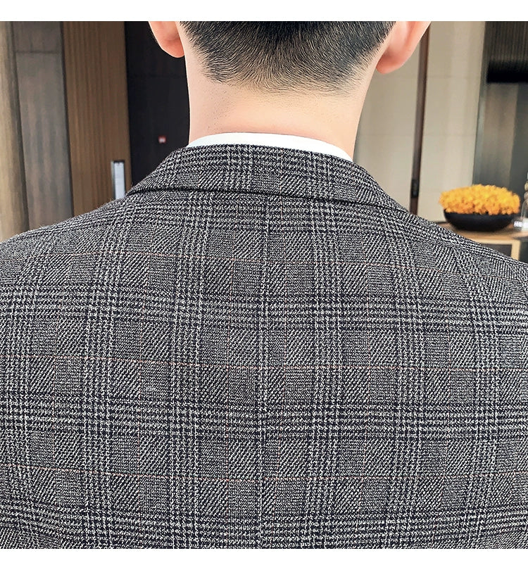 "Callan" Men's Plaid Business Suit