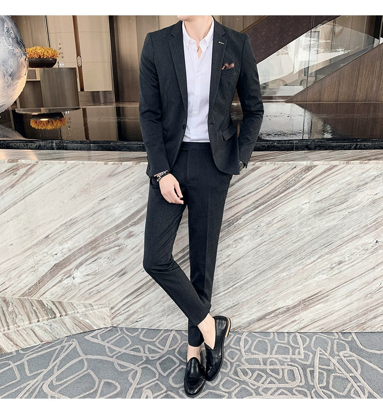 "Callan" Men's Plaid Business Suit