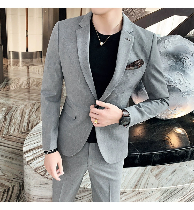 "Callan" Men's Plaid Business Suit