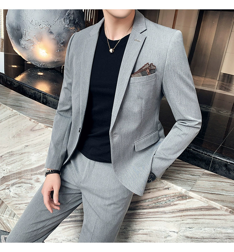 "Callan" Men's Plaid Business Suit