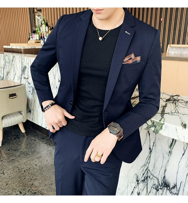 "Callan" Men's Plaid Business Suit