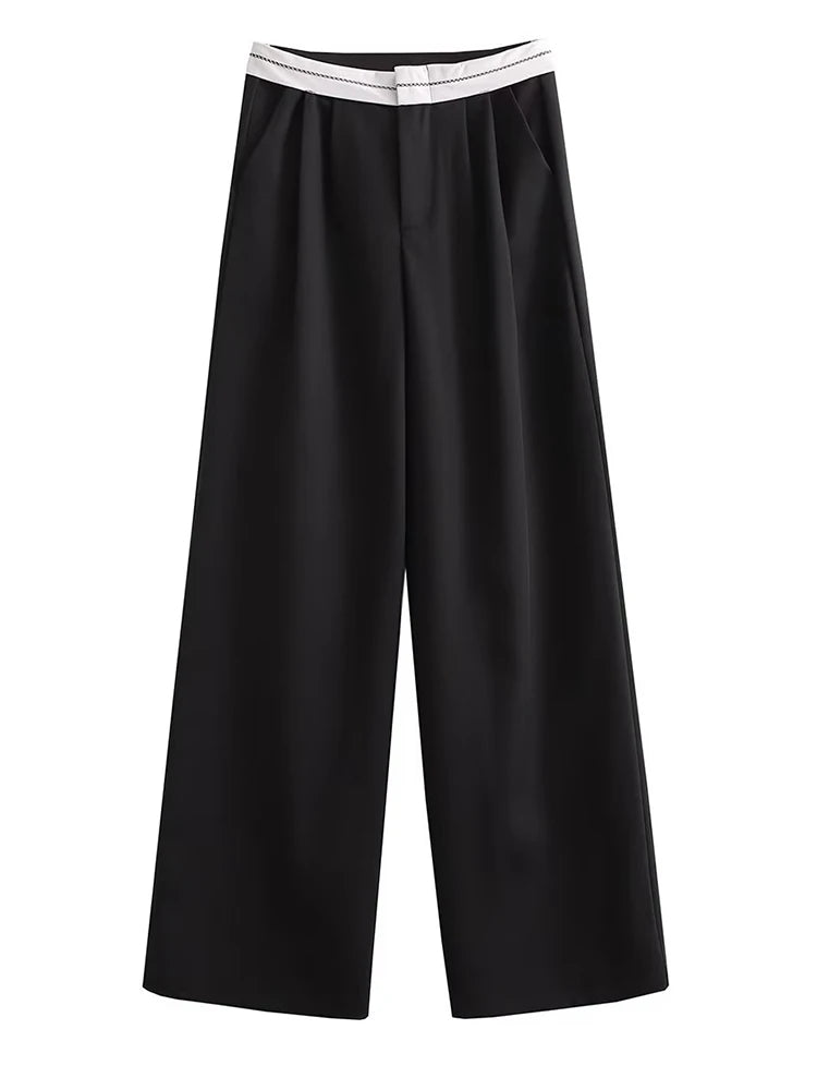 “Italiana” Women’s Business Casual Vintage High Waist Designer Pants