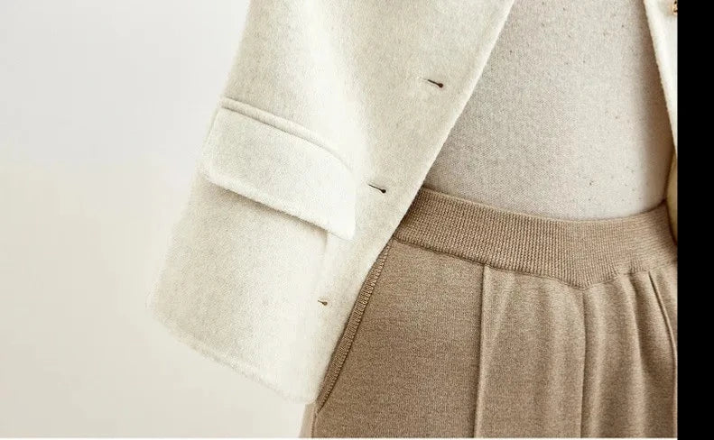 “Lady” Women’s Double Faced Wool Cropped Jacket