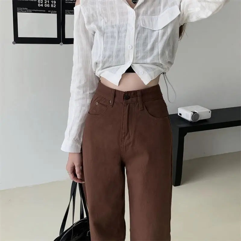 “Vintage Elations” Women’s Vintage Y2K Style Wide Leg Jeans