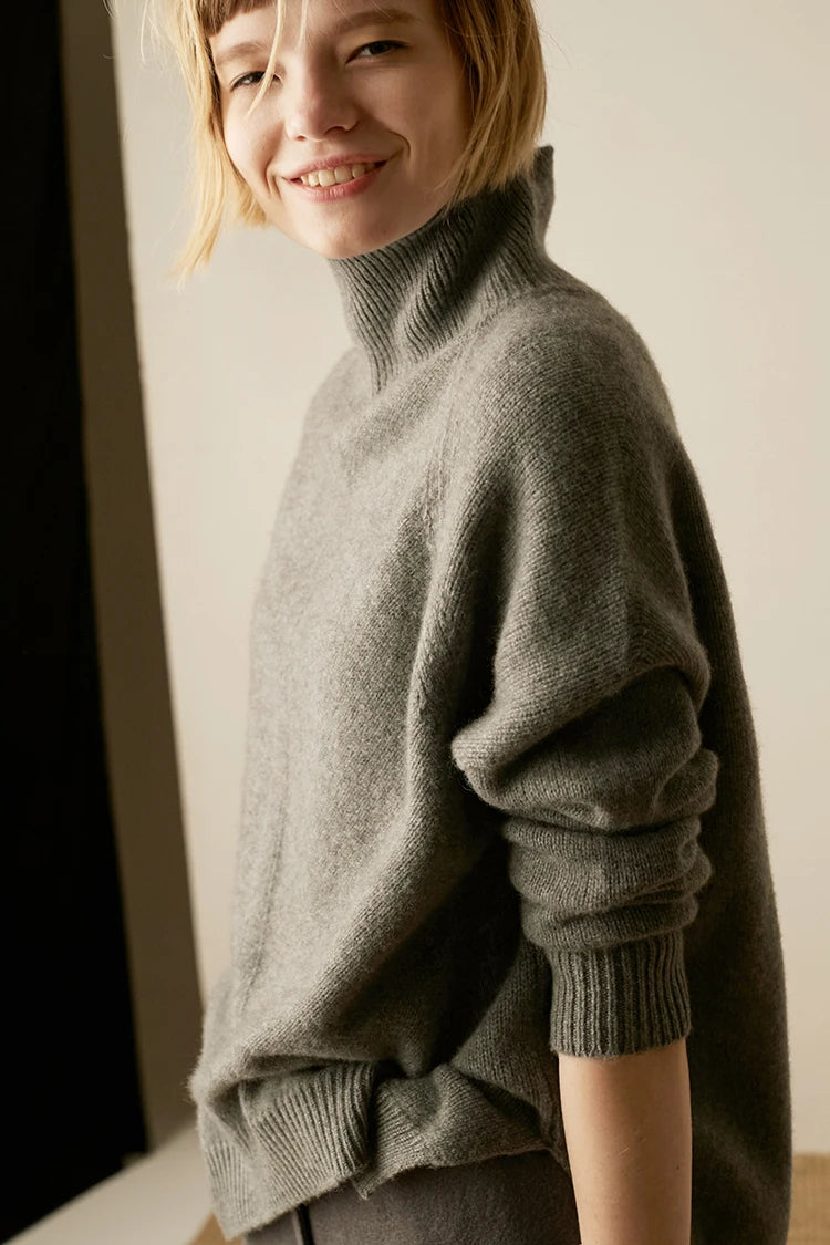 “Autumn” Women’s Paragraph Knitted Designer Cashmere Sweater