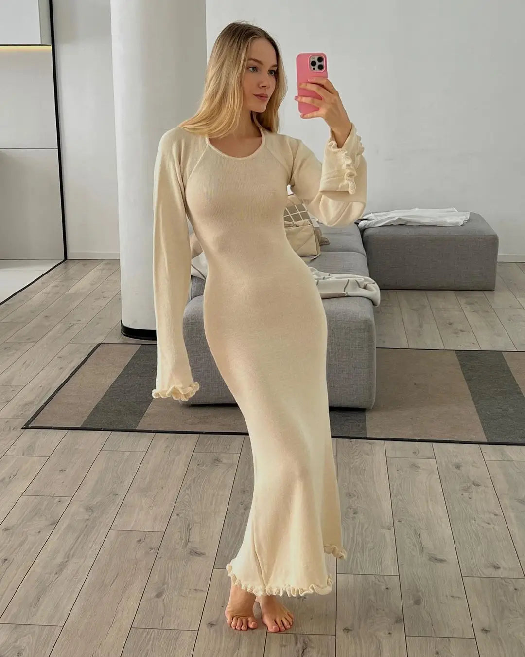 "The Cloud" Knitted Maxi Dress