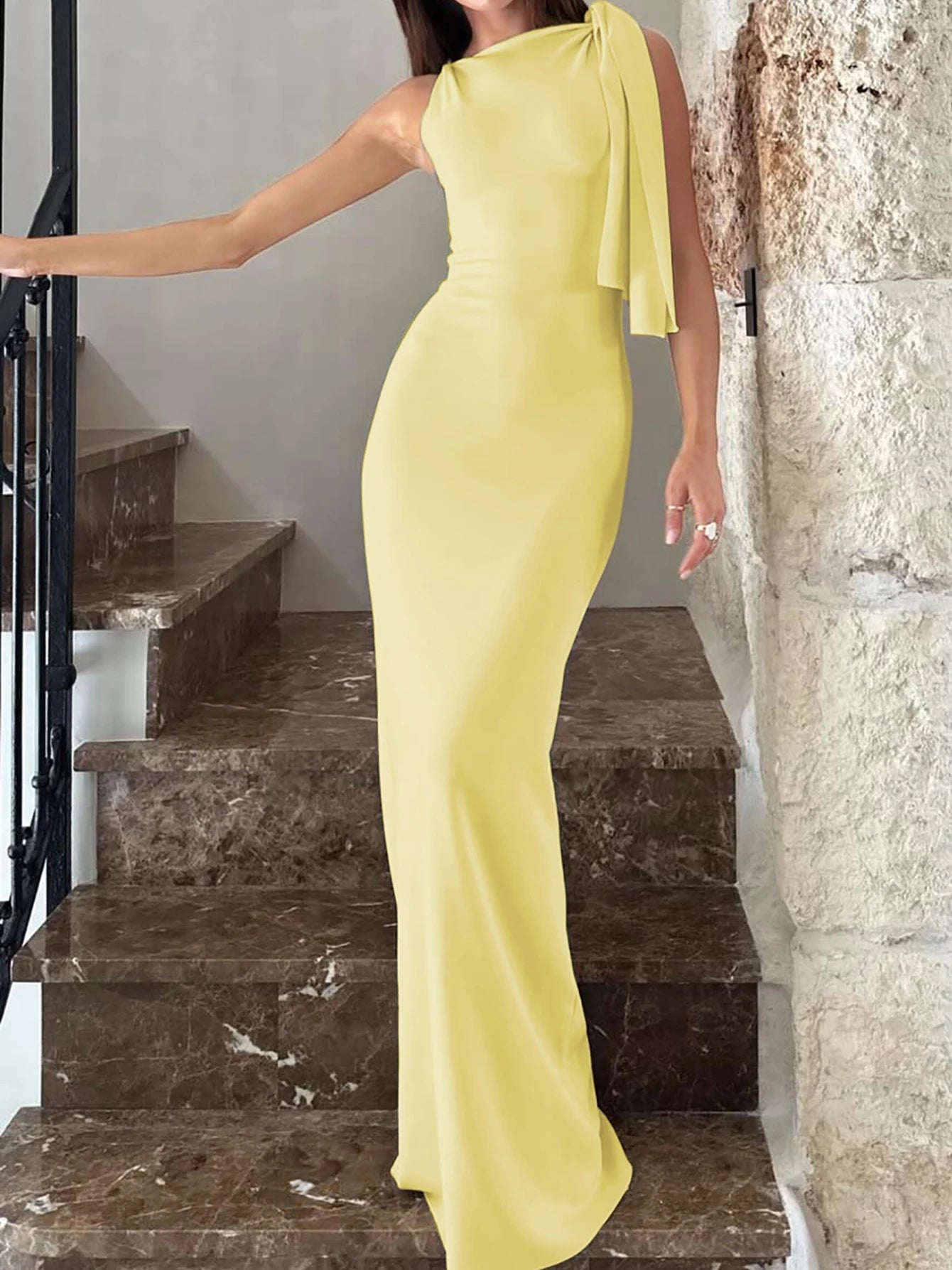"Summer In Italy" Women's Sleeveless Bodycon Maxi Dres