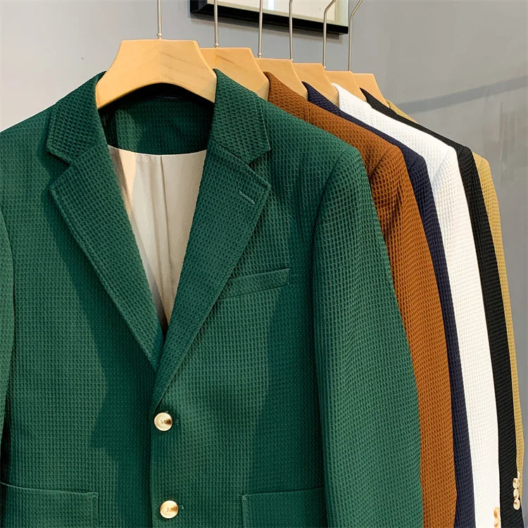 “Statesman” Men’s British Style Casual Slim Fit Designer Blazer