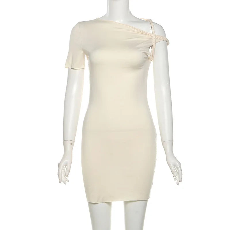 "Sweet Emotions" Women's Asymmetrical One Shoulder Mini Dress
