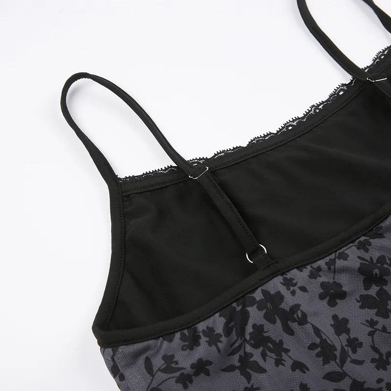 "AllBlack" Vintage Y2K Style Spaghetti Strap Maxi Dress
