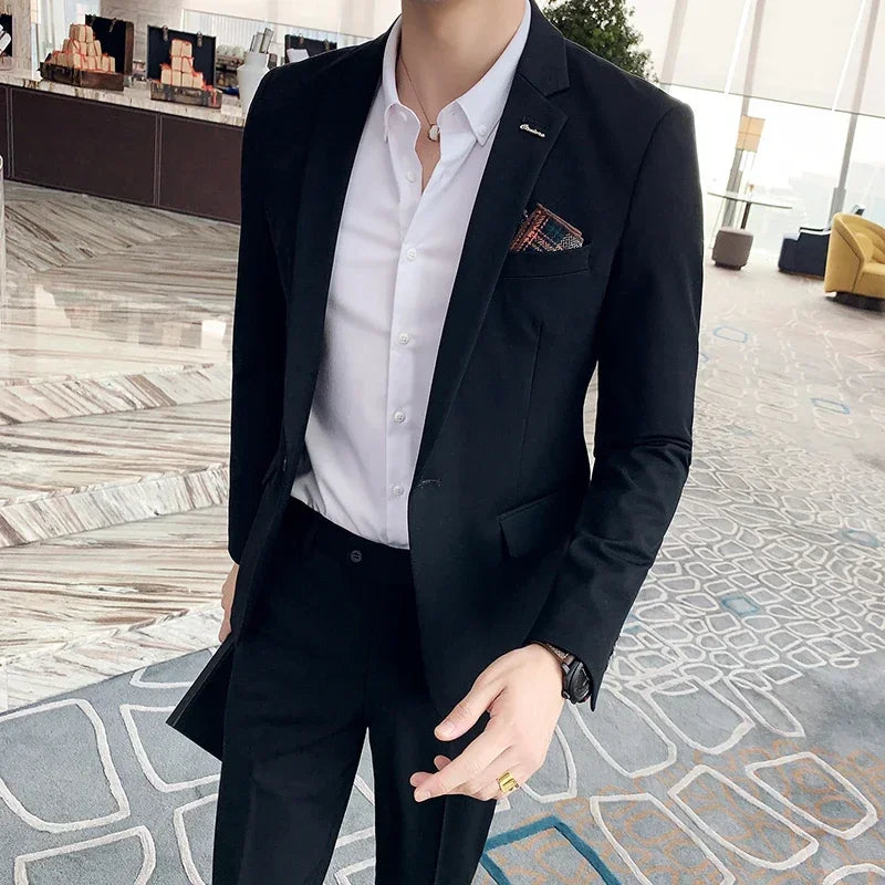 "Callan" Men's Plaid Business Suit
