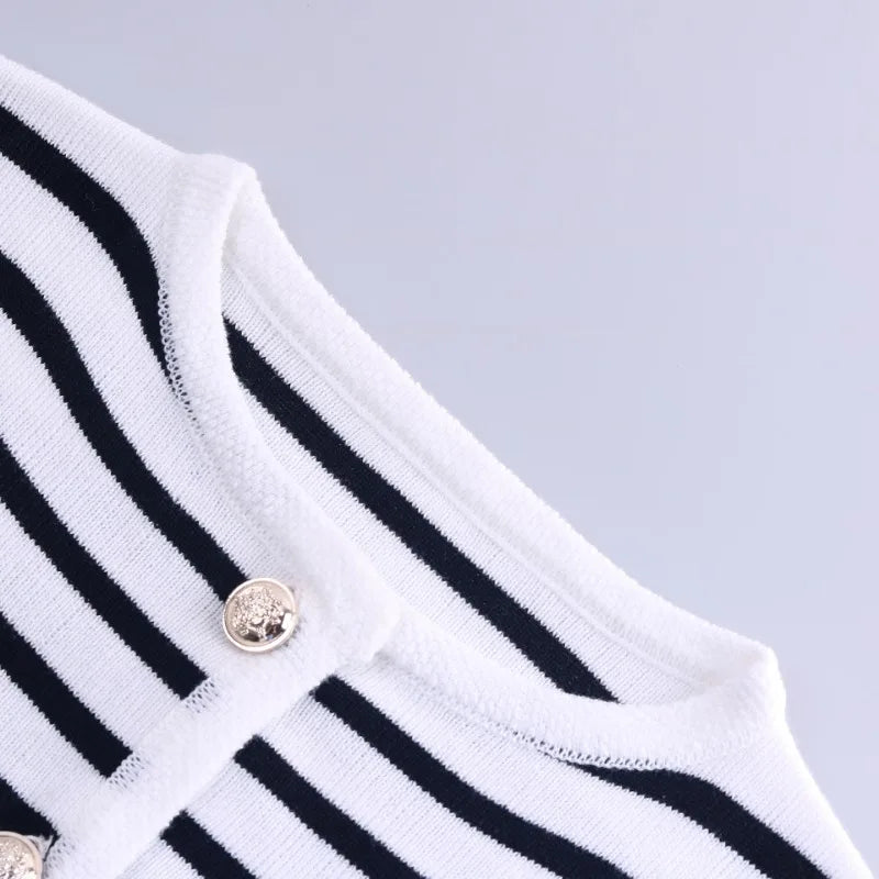 "Flossy" Women's Striped Knitted 2 Piece Outfit Set