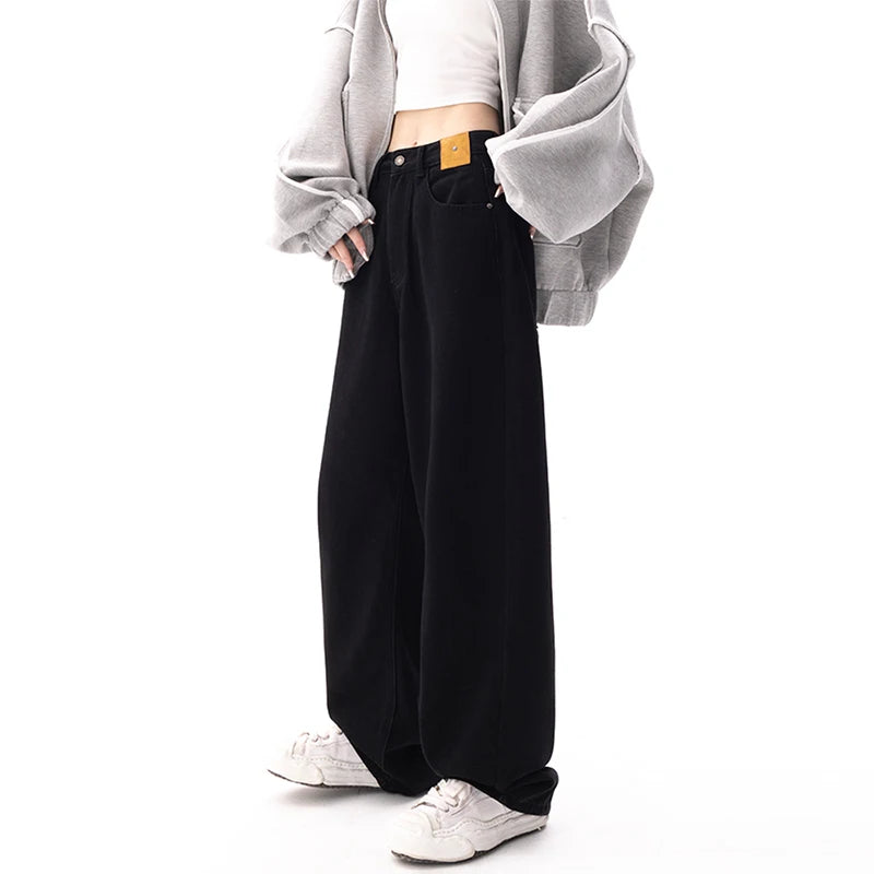 “The Z” Women’s Baggy Y2K Style High Waist Wide Leg Denim Pants