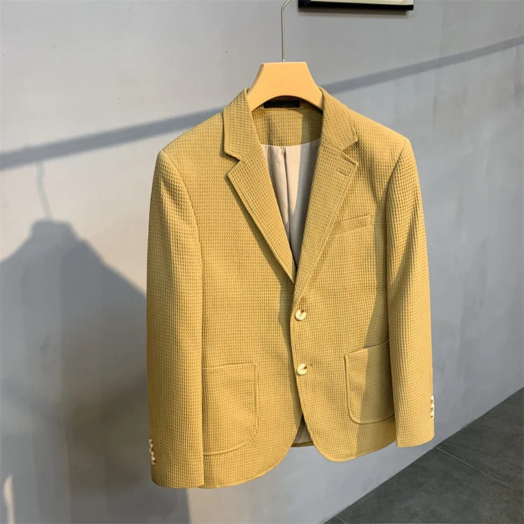 “Statesman” Men’s British Style Casual Slim Fit Designer Blazer