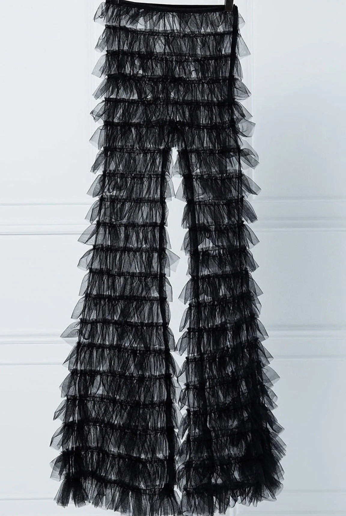 "CoCho" Women's Sheer Mesh Y2K Style Flare Pants