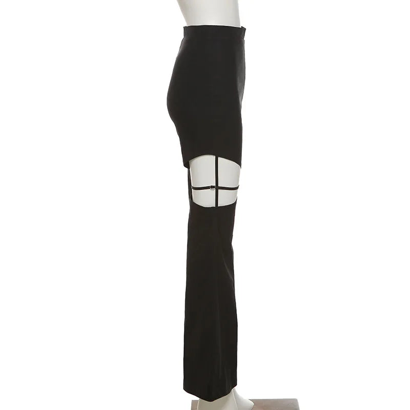 "Bing Bong" High Street Style High-Waist Flare Pants