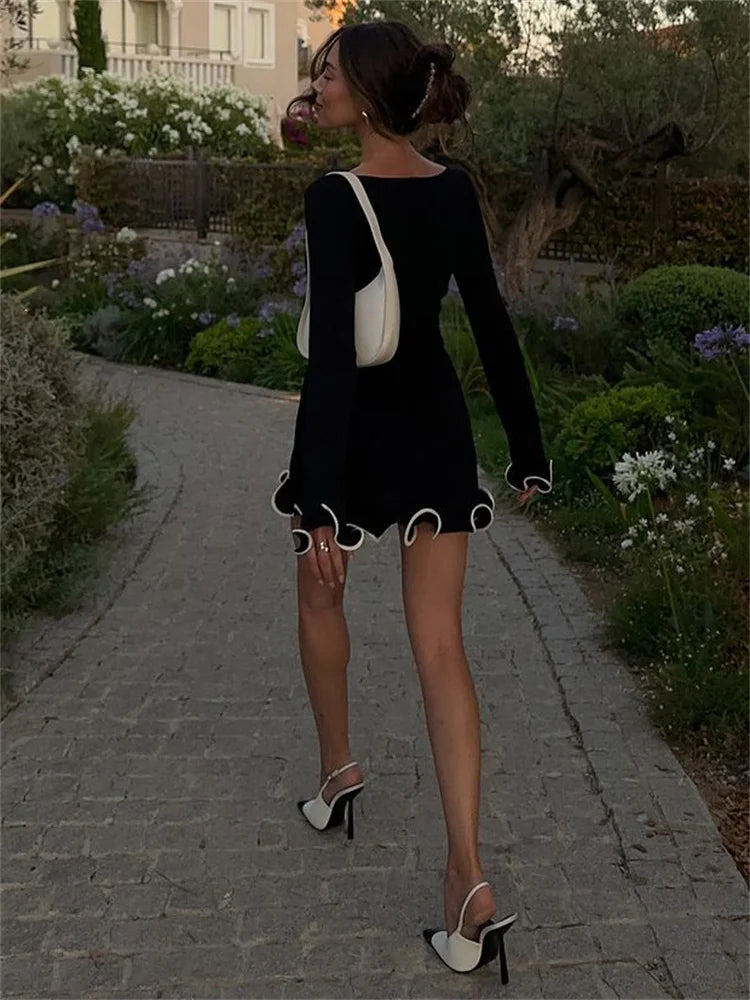 "Decadent" Elegant Knitted Mini Dress