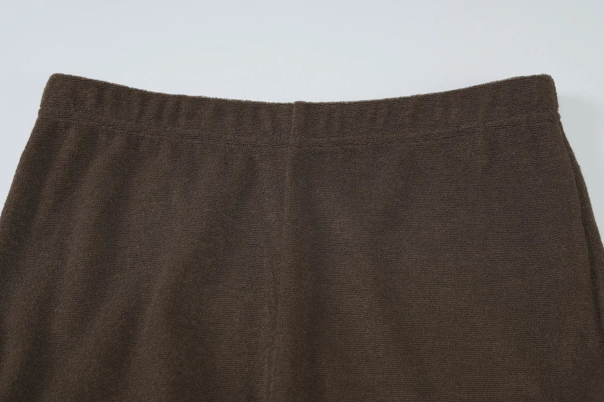 "Cashmere" Women's Casual Elegant Asymmetrical Top & Flare Pants 2 Piece Matching Lounge Set