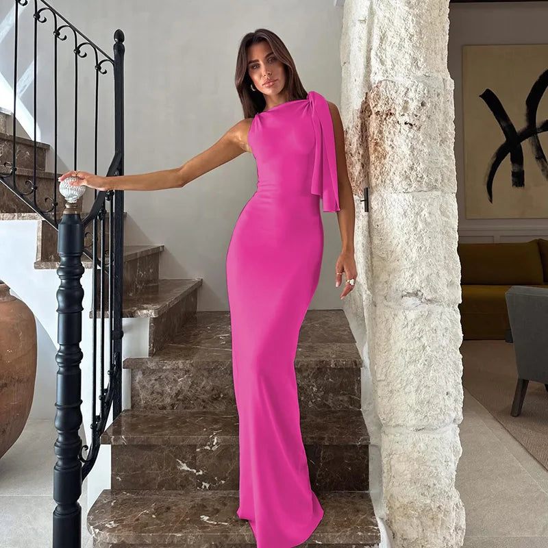 "Summer In Italy" Women's Sleeveless Bodycon Maxi Dres
