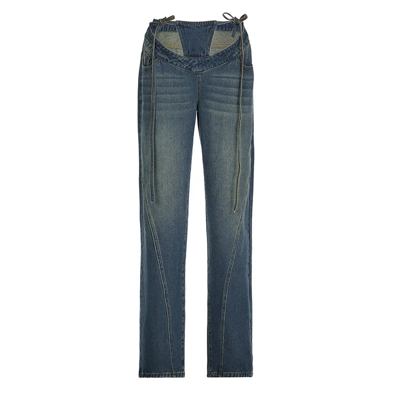 "Attention" Women's Baggy High Waist Denim Jeans