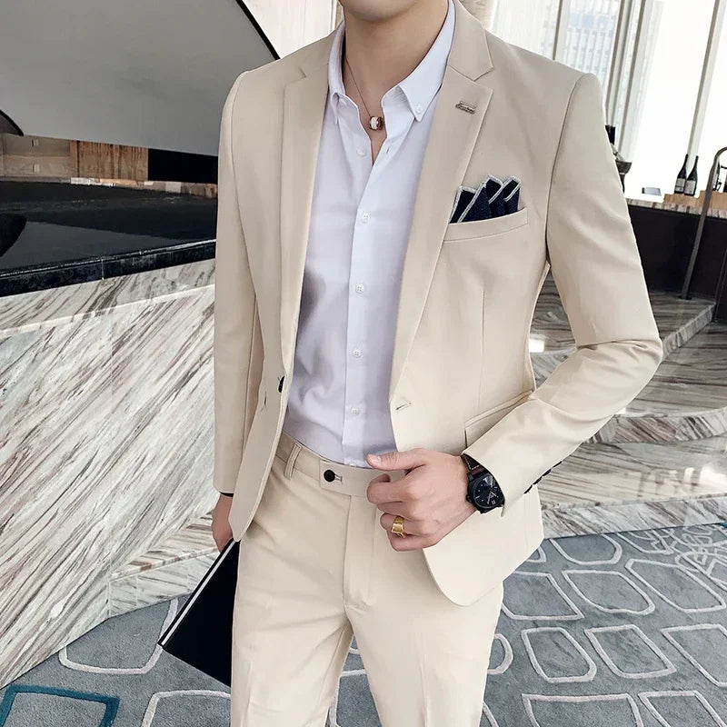 "Callan" Men's Plaid Business Suit