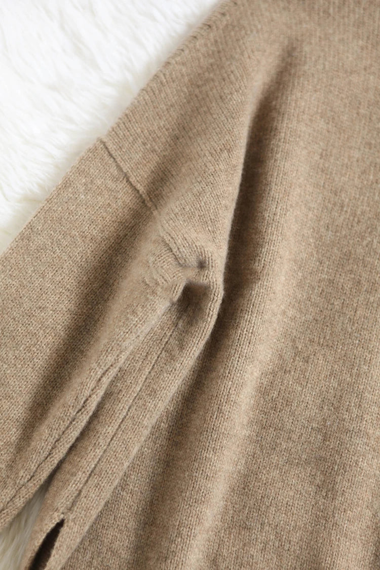 “Autumn” Women’s Paragraph Knitted Designer Cashmere Sweater
