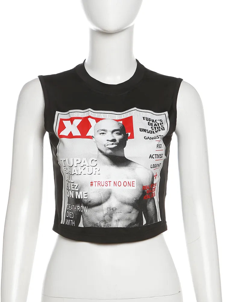 "Makaveli" Women's Y2K Style Graphic Print Tank Top