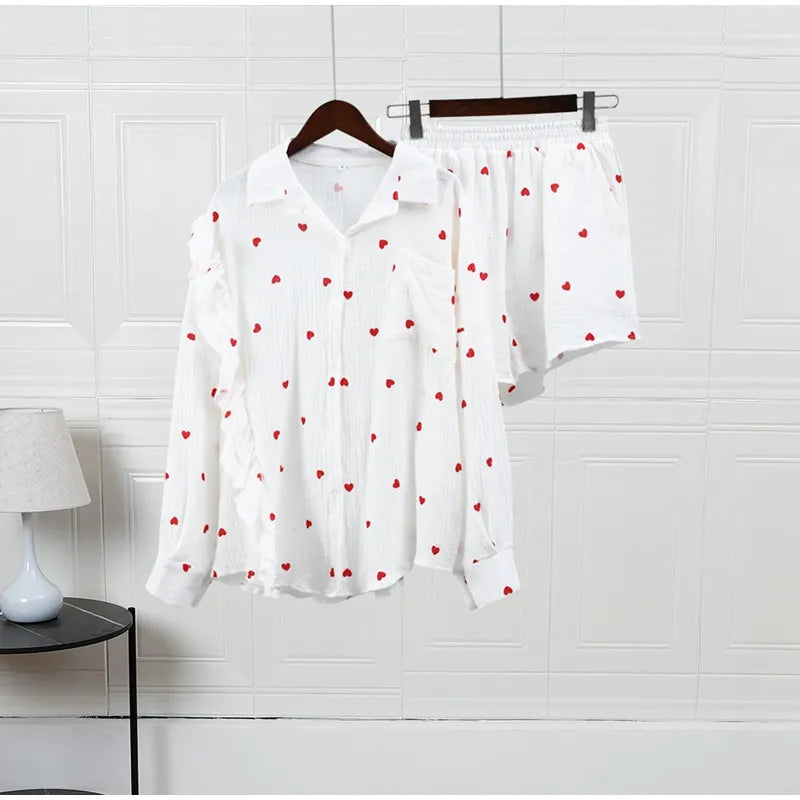 “Binded Lovers” Women’s Casual Long Sleeve 2 Piece Linen Outfit Set