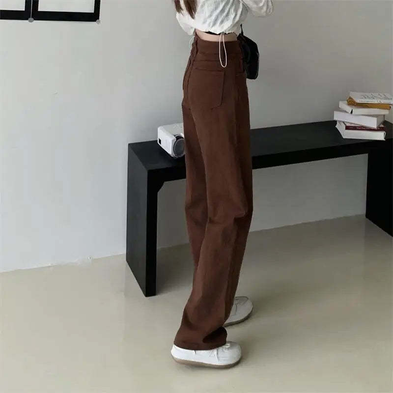 “Vintage Elations” Women’s Vintage Y2K Style Wide Leg Jeans
