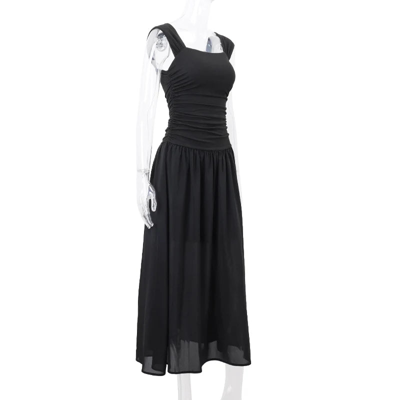 "Coastals" Ruched Bodycon High Waist Maxi Dress