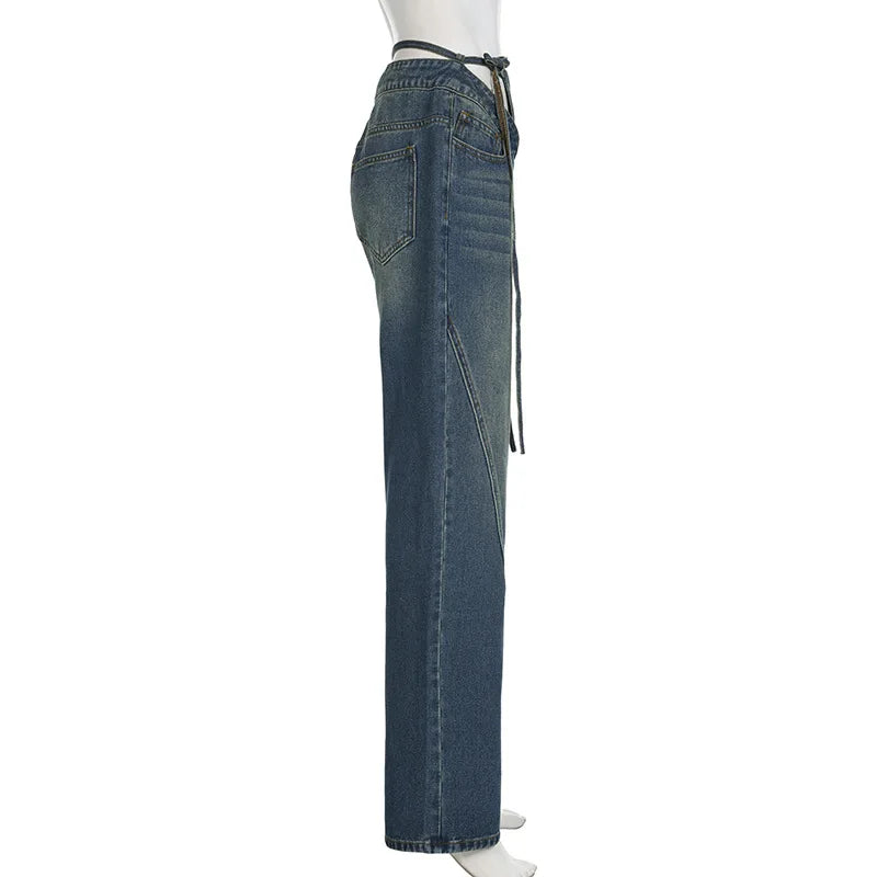 "Attention" Women's Baggy High Waist Denim Jeans