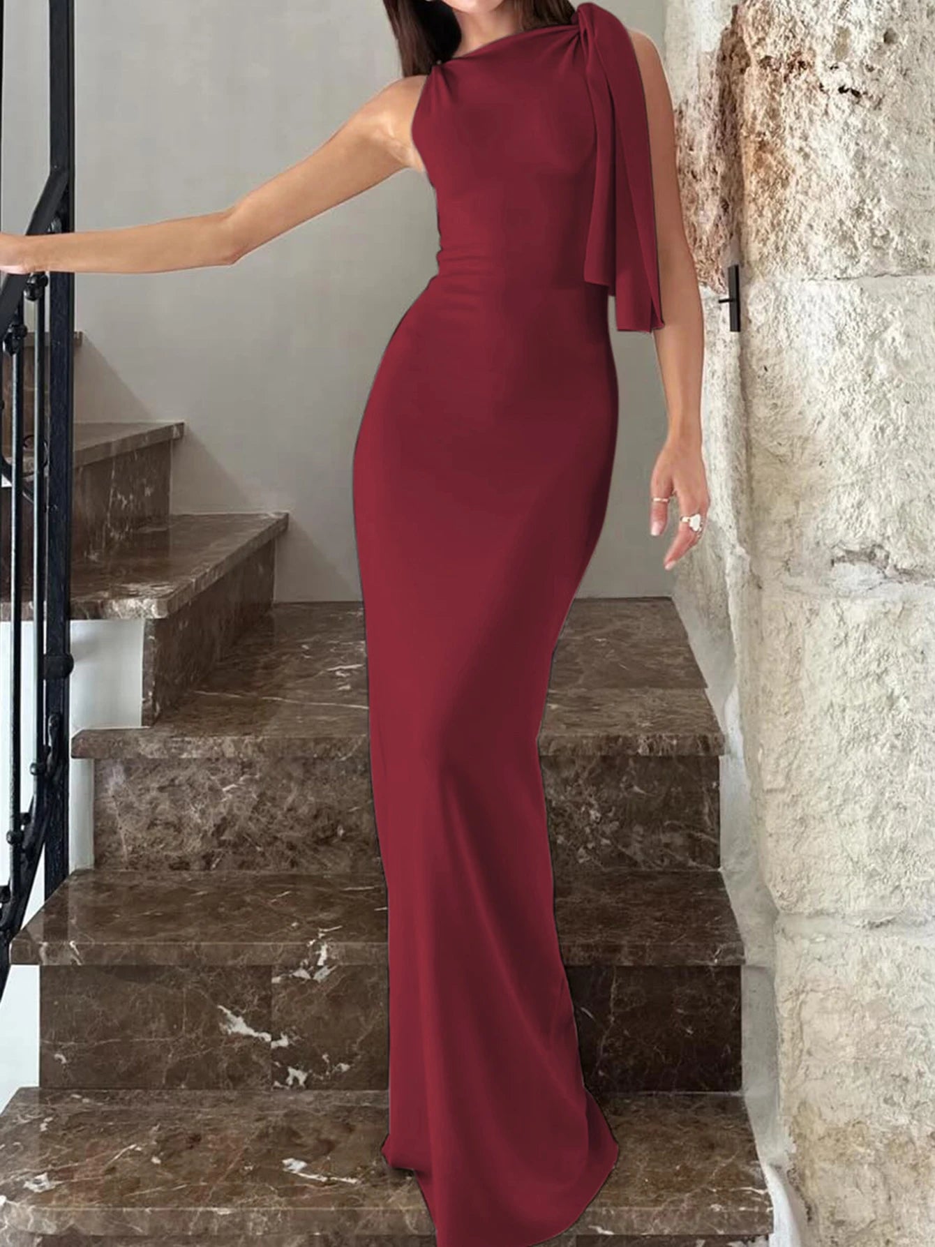 "Summer In Italy" Women's Sleeveless Bodycon Maxi Dres