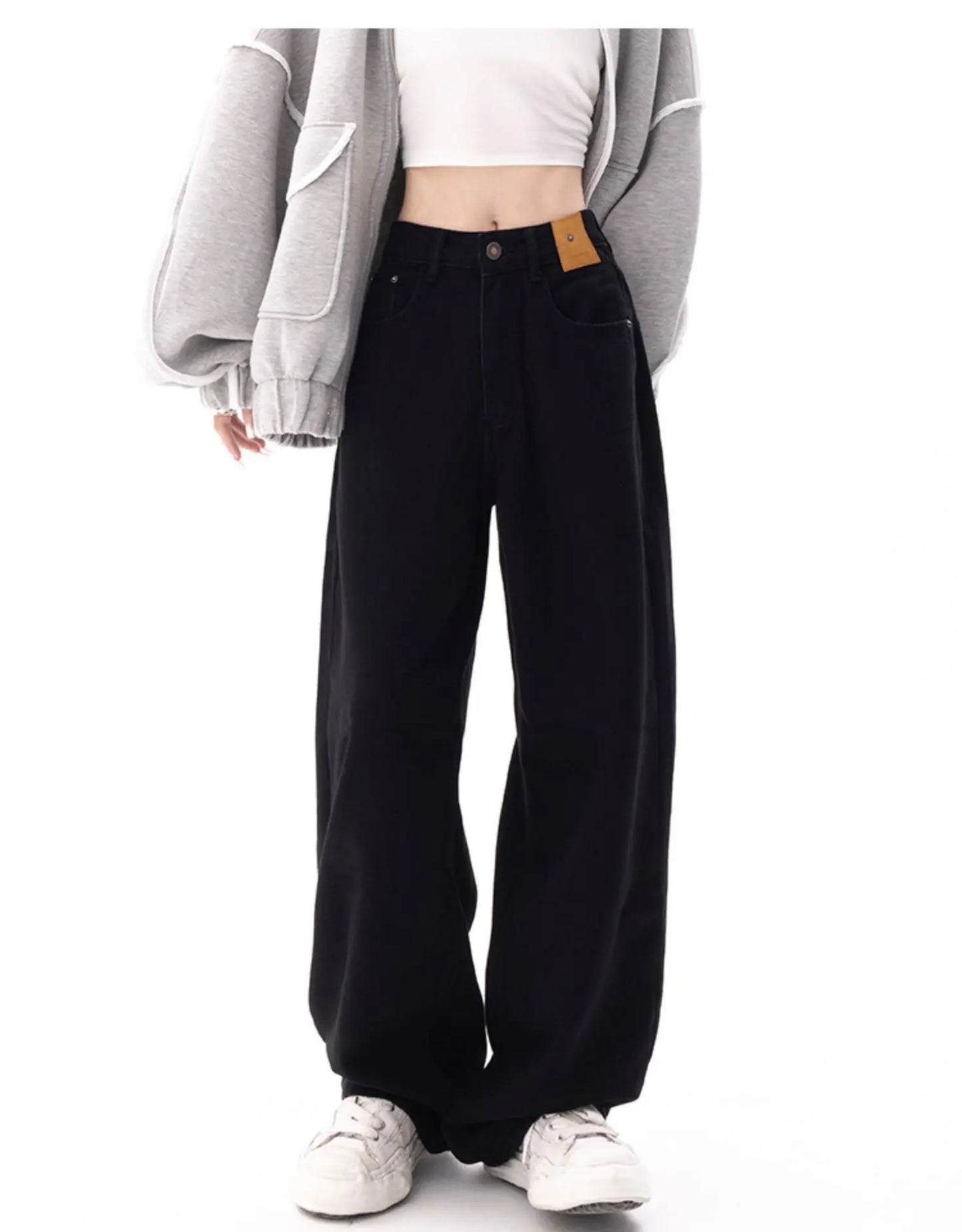 “The Z” Women’s Baggy Y2K Style High Waist Wide Leg Denim Pants