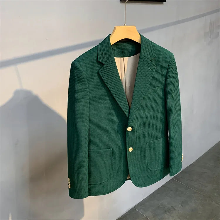 “Statesman” Men’s British Style Casual Slim Fit Designer Blazer