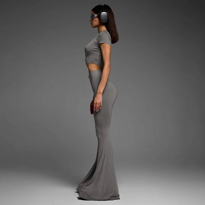 "Mi AOMR" Women's Casual Y2K Style 2 Piece Matching Outfit Set