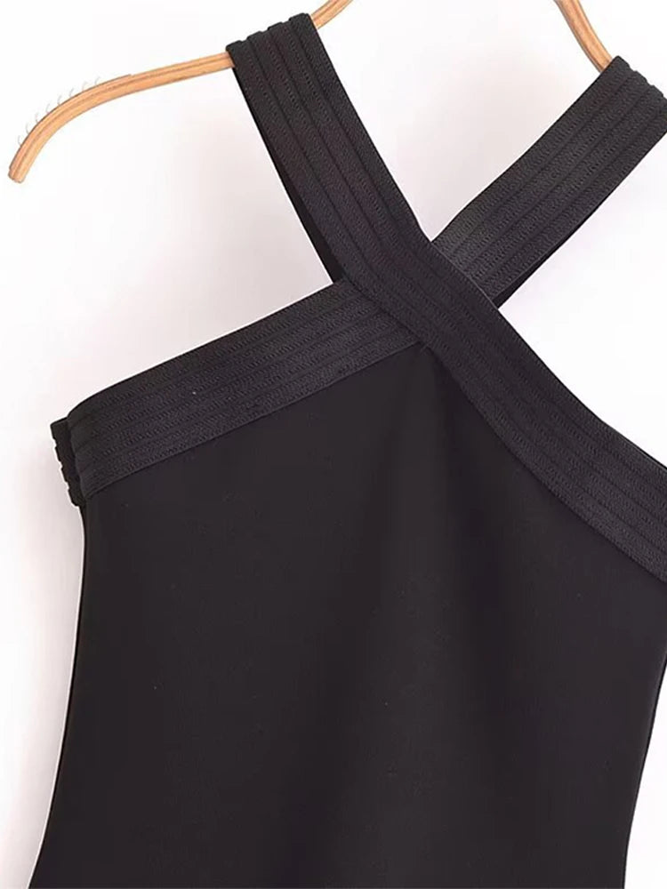 "Malibu Black" Slim Fit Backless Mini Dress
