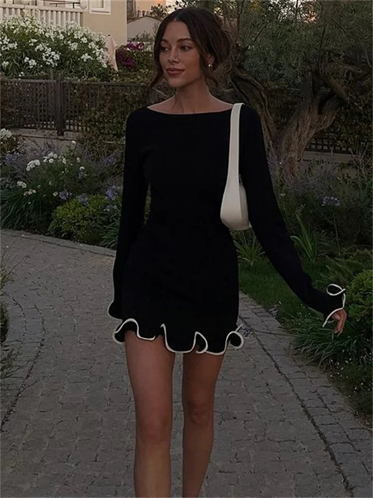 "Decadent" Elegant Knitted Mini Dress