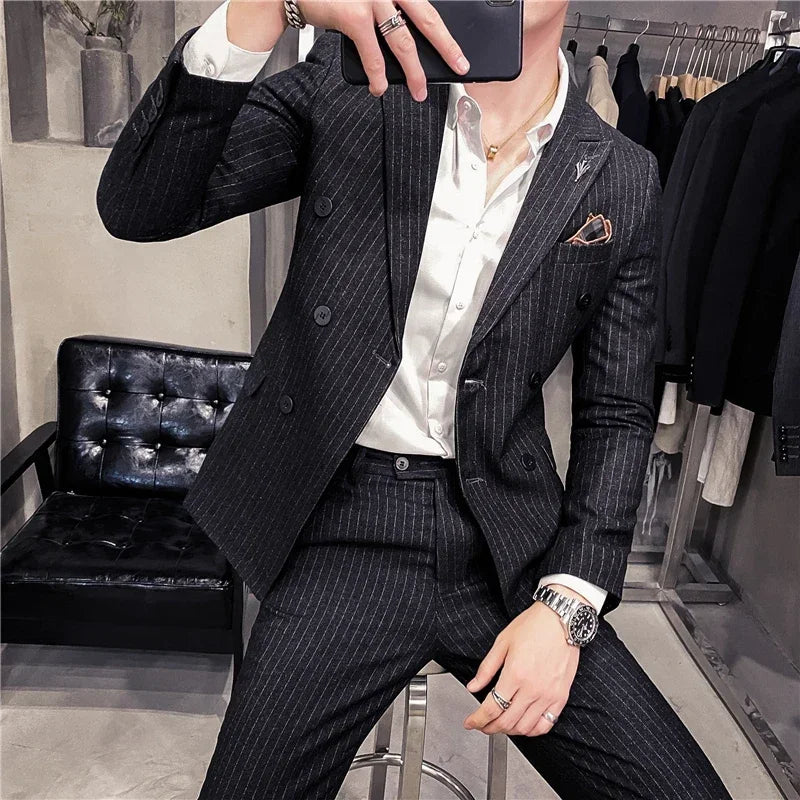 "Callan" Men's Plaid Business Suit