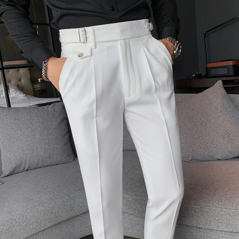 “All About It” Men’s Designer High Waist Business Casual Dress Pants