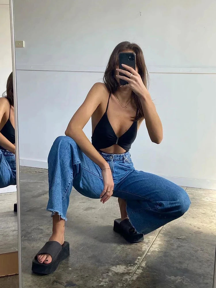 "Only For The Basics" Casual Straight Leg High Waist Boyfriend Jeans