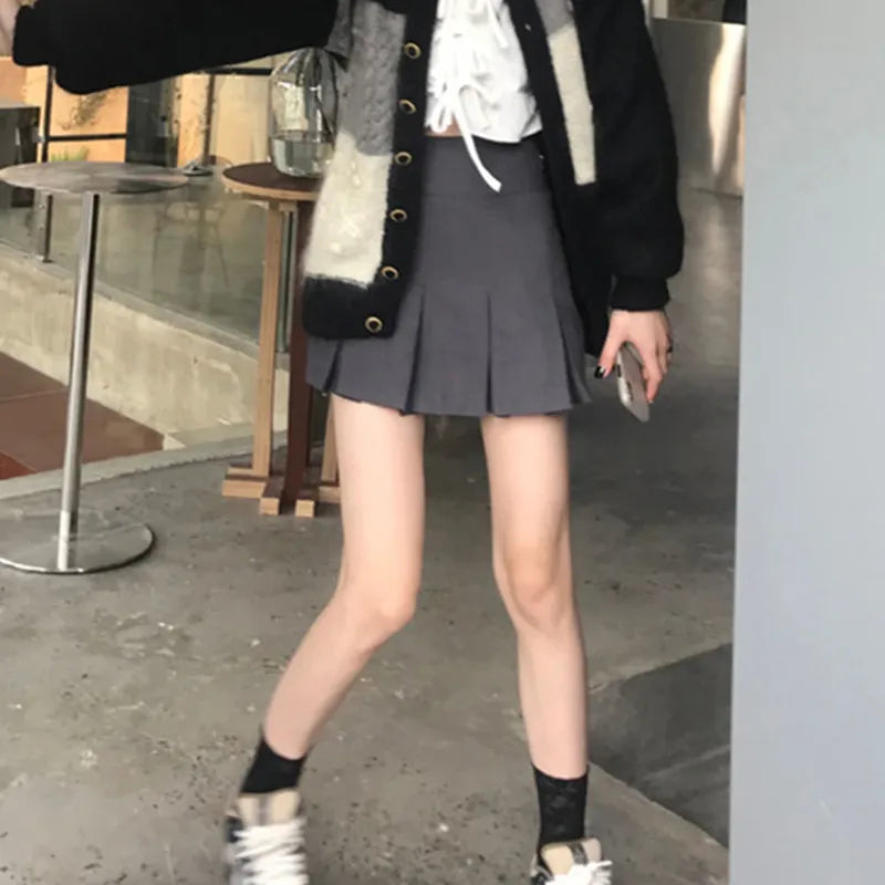 “Bring It On” Women’s Vintage Pleated High Waist Mini Skirt